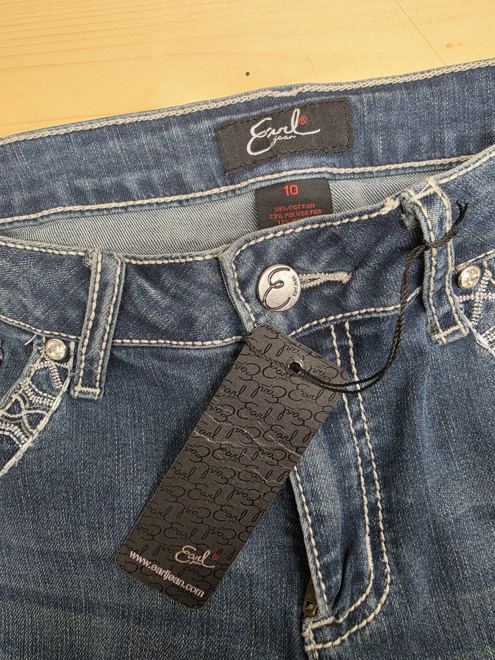 Earl Jeans Women's Blue Denim Jeans - Size 10